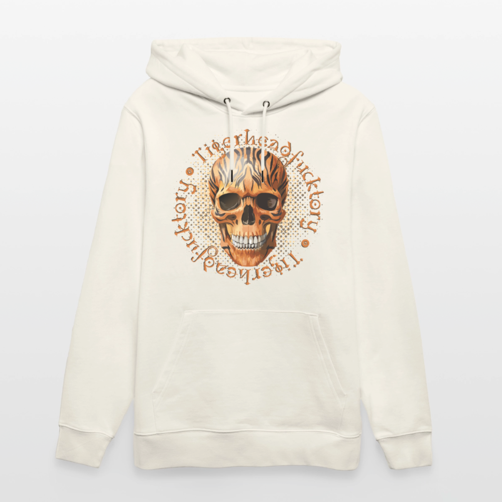 Tiger skull Design – Unisex Bio-Hoodie - Naturweiß 
