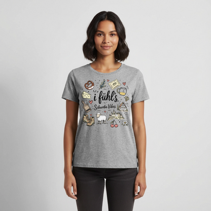 Alb Liebe Design – Frauen Premium T-Shirt - Grau meliert