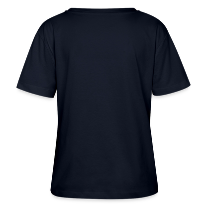 Schnee Design – Rundhals Frauen Bio-T-Shirt - Navy
