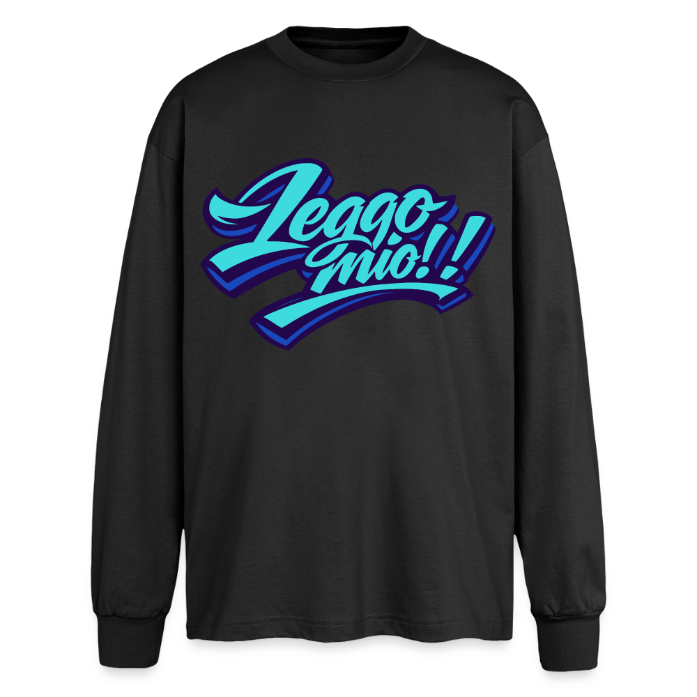 Leggomio Design – Oversized Langarmshirt - Schwarz