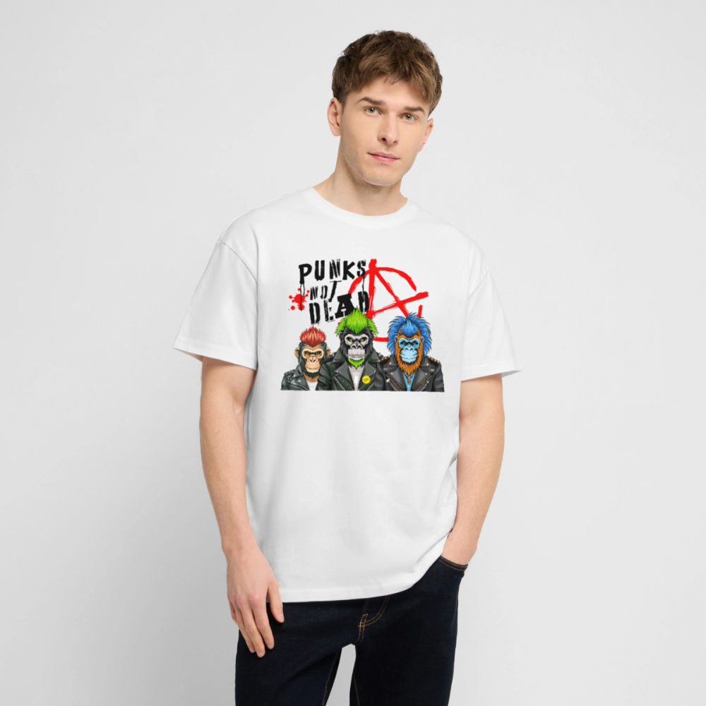 Punks Not Dead Design – Oversized Unisex Bio T-Shirt - Weiß