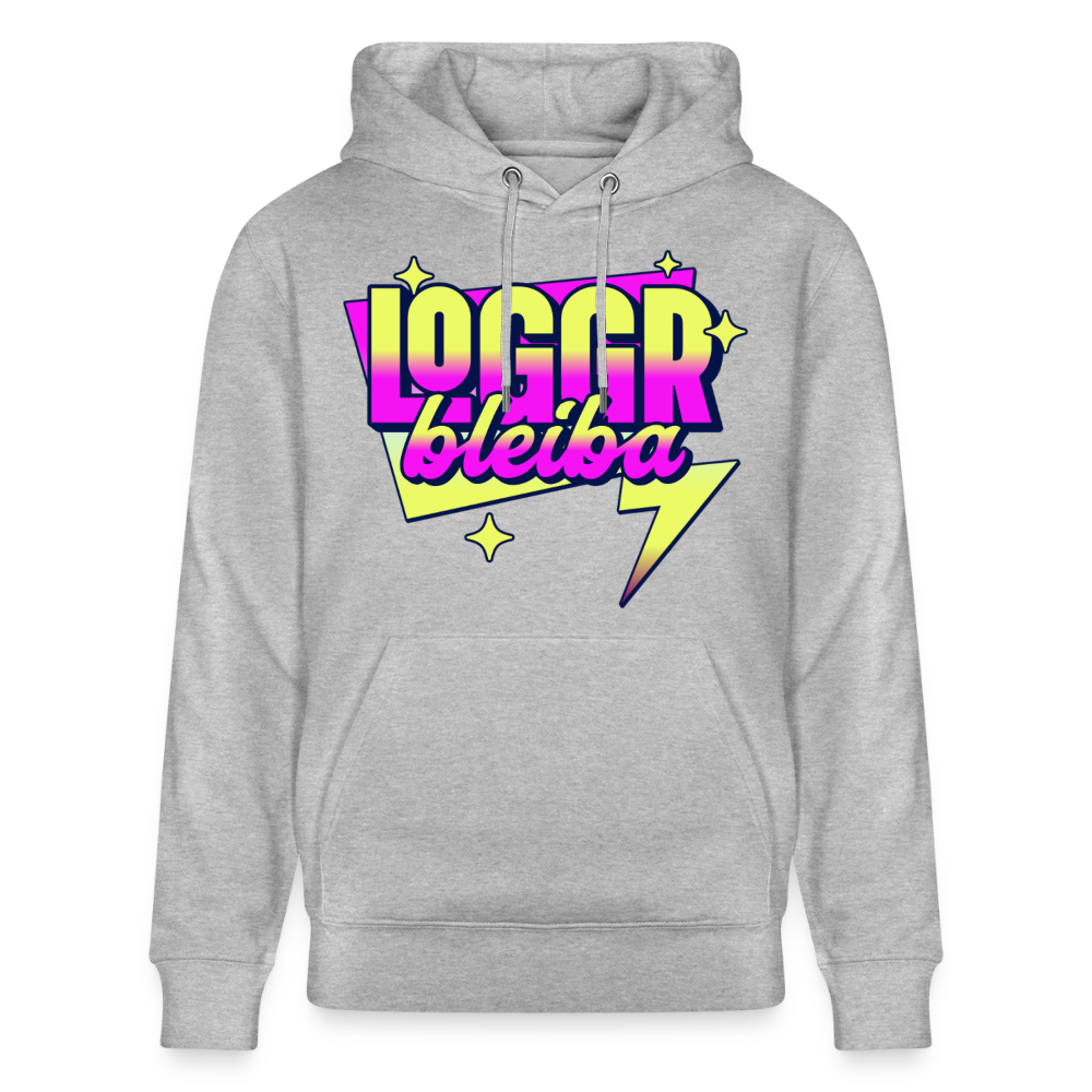 Logo bleibt Design – Unisex Bio-Hoodie - Grau meliert