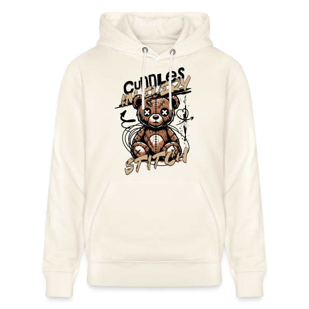 Bear Design – Unisex Bio-Hoodie - Naturweiß 