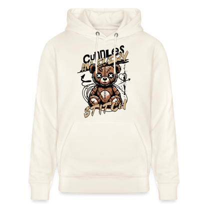 Bear Design – Unisex Bio-Hoodie - Naturweiß 