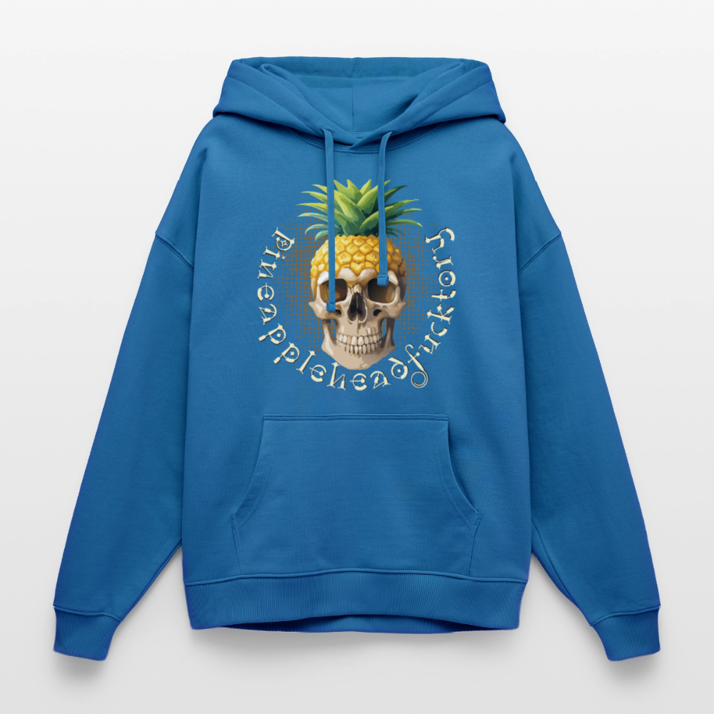 Pineapple Skull Design - Oversized Unisex Hoodie - Achtsames Blau