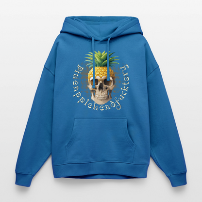 Pineapple Skull Design - Oversized Unisex Hoodie - Achtsames Blau