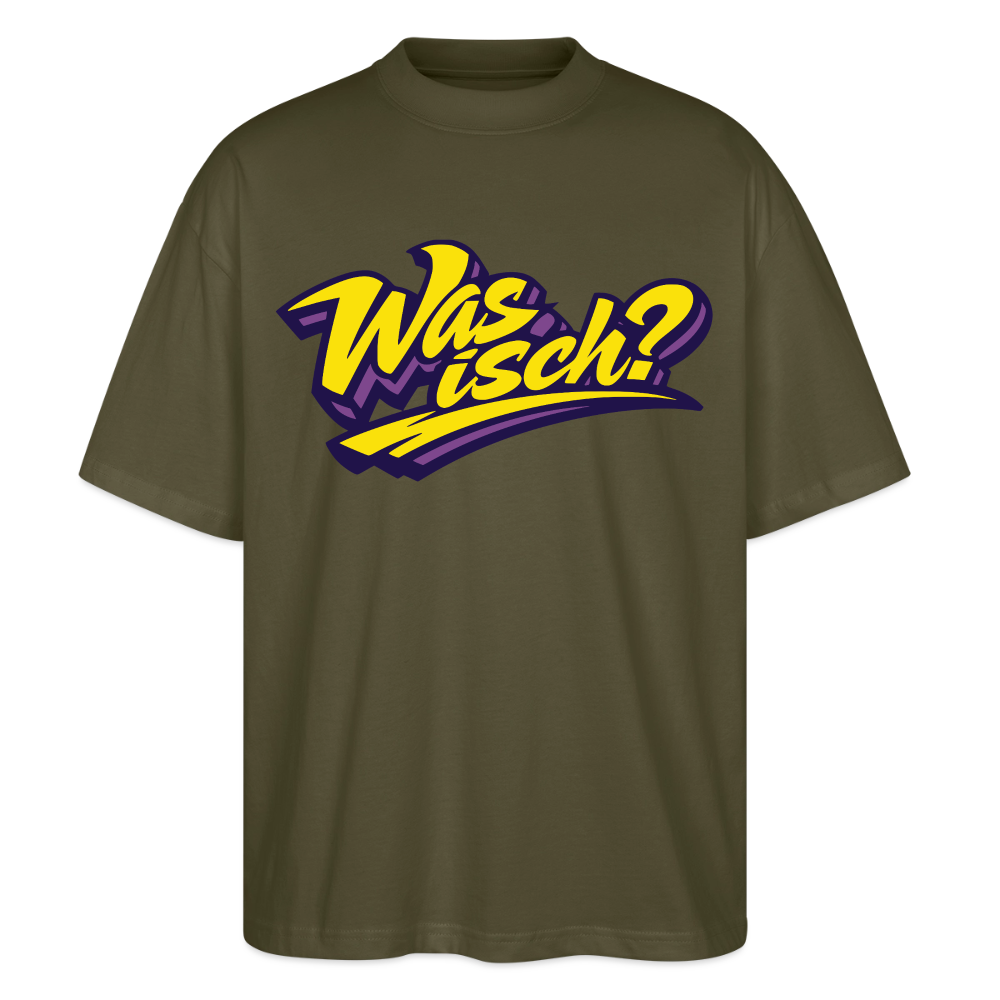 Was isch? Design – Oversized Unisex Bio T-Shirt - Khaki