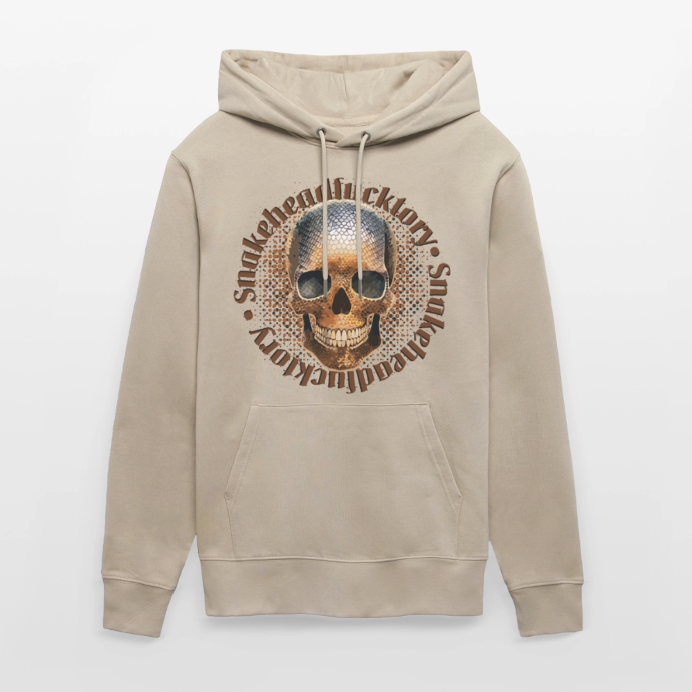 Snake Skull Design – Unisex Bio-Hoodie - Beige