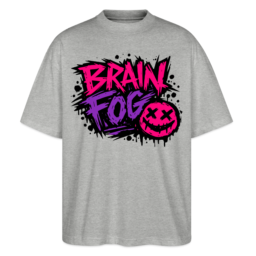 Brain Fog Design – Oversized Unisex Bio T-Shirt - Grau meliert