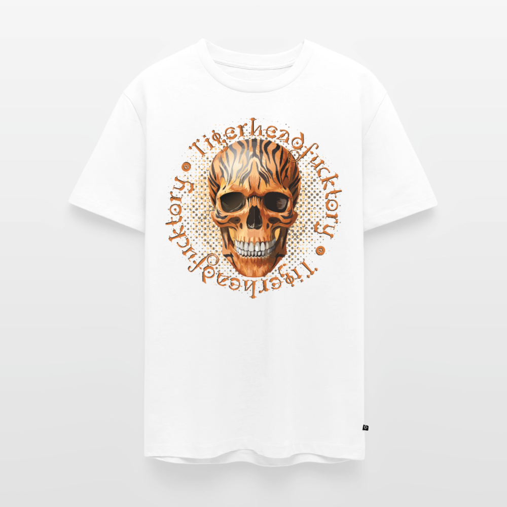 Tiger Skull Design – Männer Premium T-Shirt - Weiß