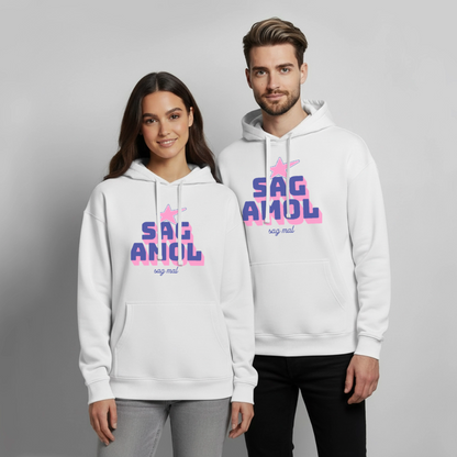 Sagamol Design – Oversized Unisex Hoodie - Weiß