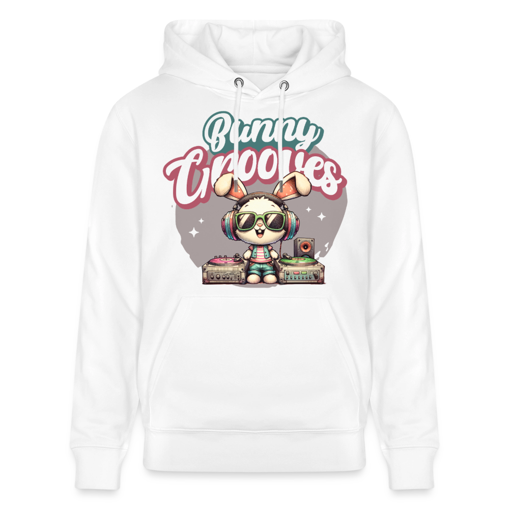 Bunny Grooves Design – Unisex Bio-Hoodie - Weiß