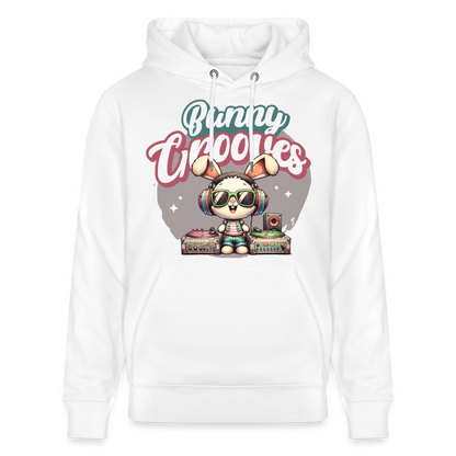 Bunny Grooves Design – Unisex Bio-Hoodie - Weiß