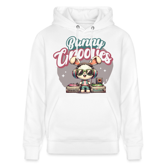 Bunny Grooves Design – Unisex Bio-Hoodie - Weiß