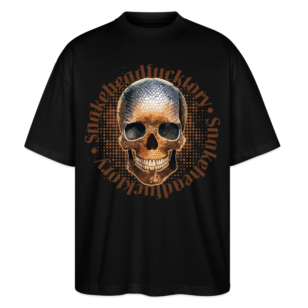 Snake Skull Design – Oversized Unisex Bio T-Shirt - Schwarz