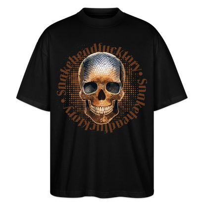 Snake Skull Design – Oversized Unisex Bio T-Shirt - Schwarz