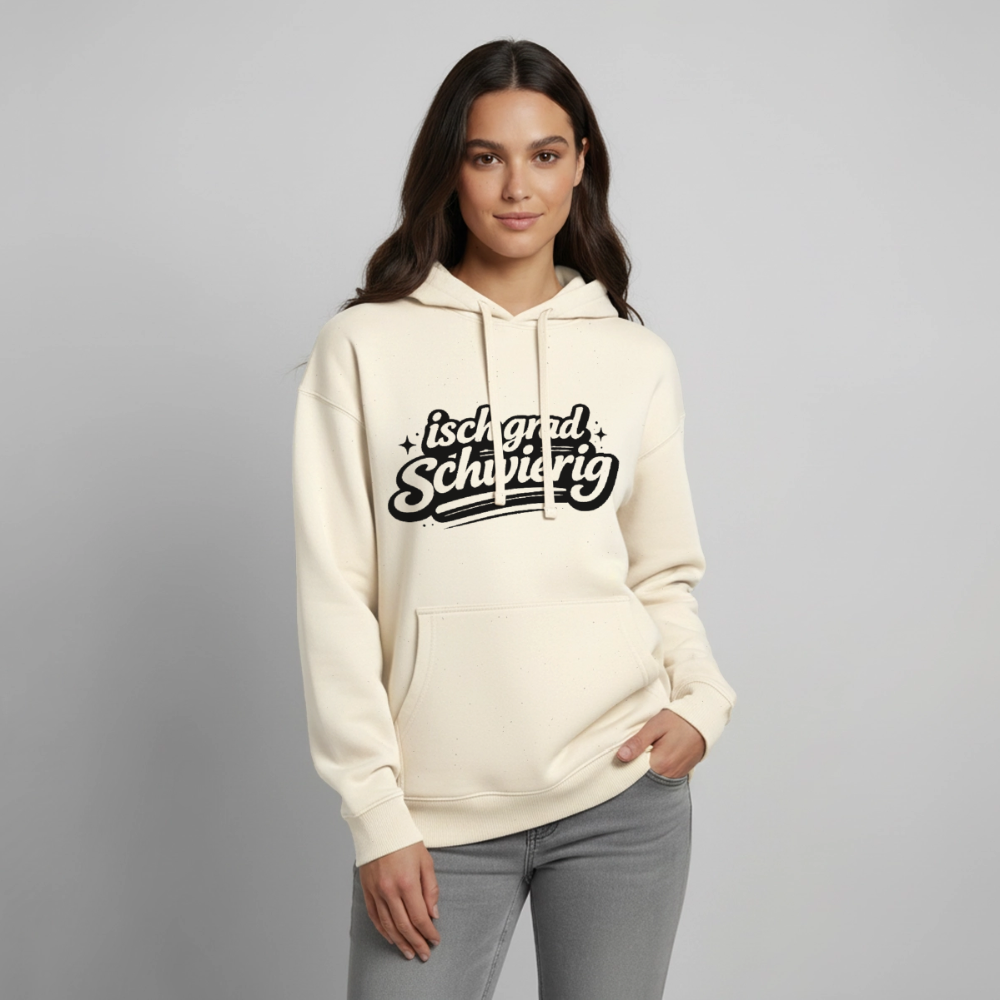 Isch grad schwierig Design – Oversized Unisex Hoodie - Natur