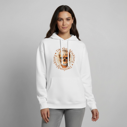 Tiger Skull Design – Oversized Unisex Hoodie - Weiß