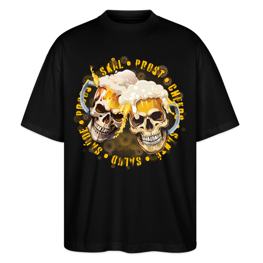 Party Skull Design – Oversized Unisex Bio T-Shirt - Schwarz
