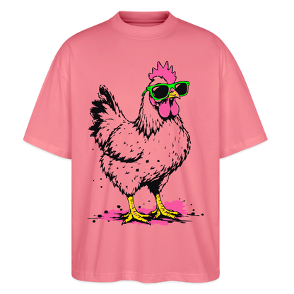 Street Chicken Design – Oversized Unisex Bio T-Shirt - Pink 