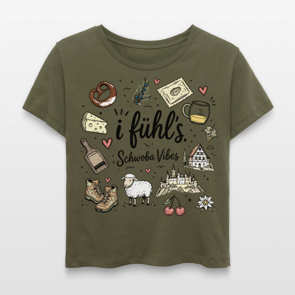 Rundhals Frauen Bio-T-Shirt - Khaki