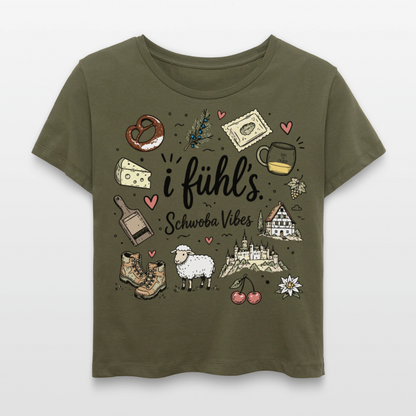 Rundhals Frauen Bio-T-Shirt - Khaki