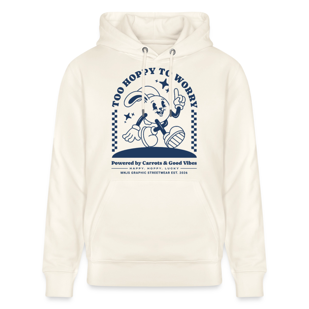 Too Hoppy Too Worry Design – Unisex Bio-Hoodie - Naturweiß 