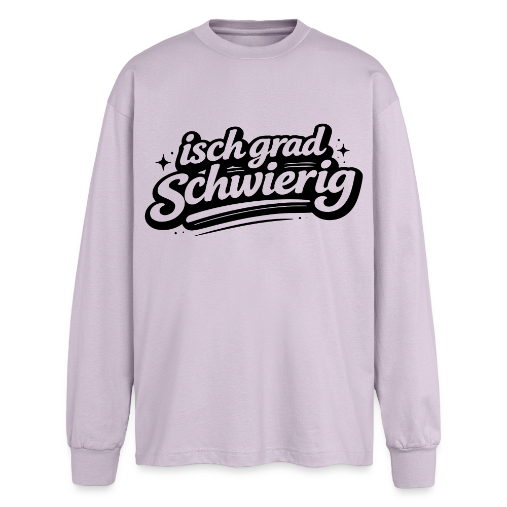 isch grad schwierig Design – Oversized Langarmshirt - verblasstes Lila