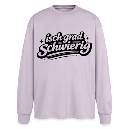 isch grad schwierig Design – Oversized Langarmshirt - verblasstes Lila