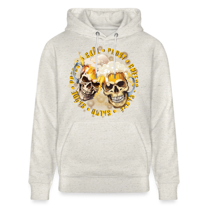 Party Skull Design – Unisex Bio-Hoodie - Beige meliert