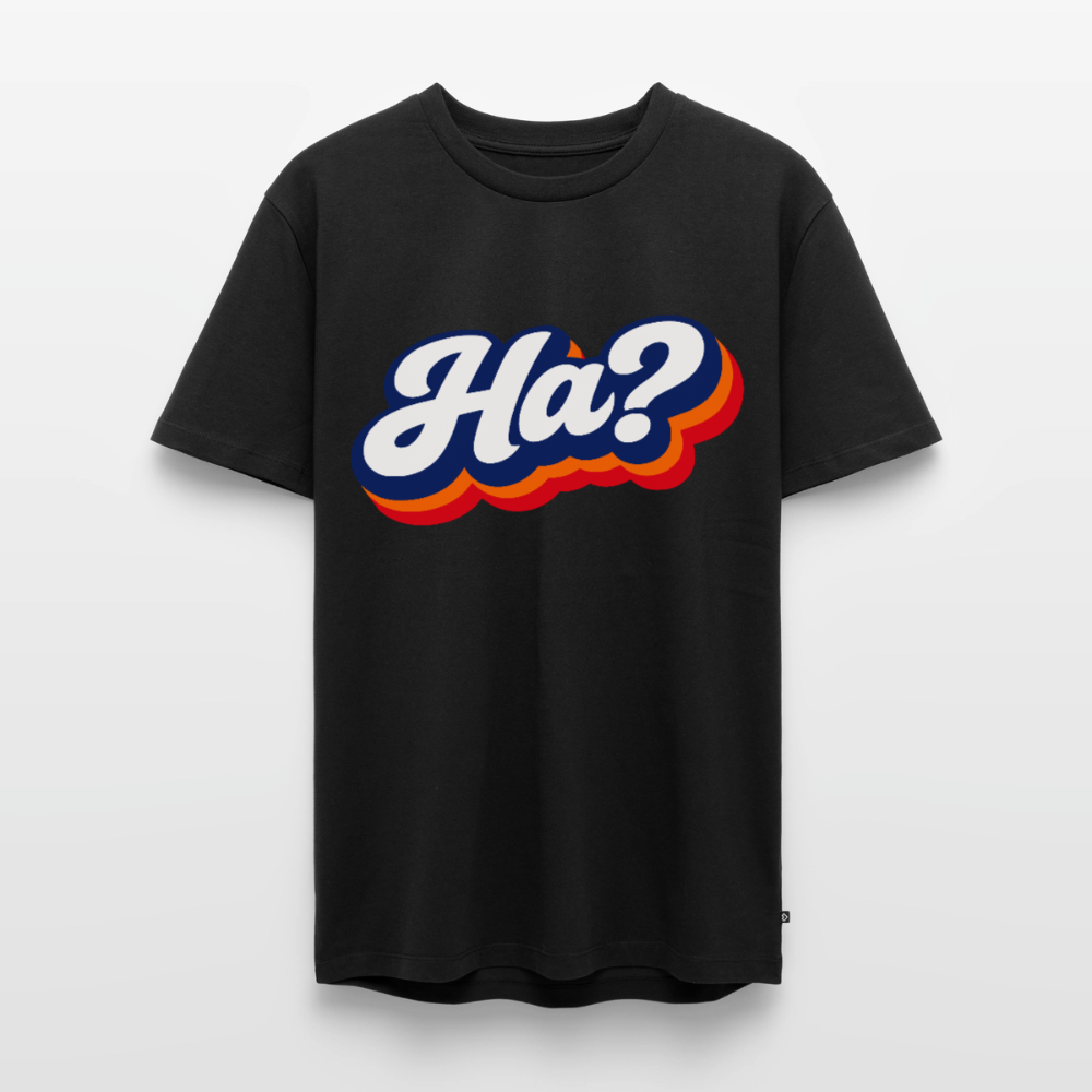 Ha? Design – Männer Premium T-Shirt - Schwarz