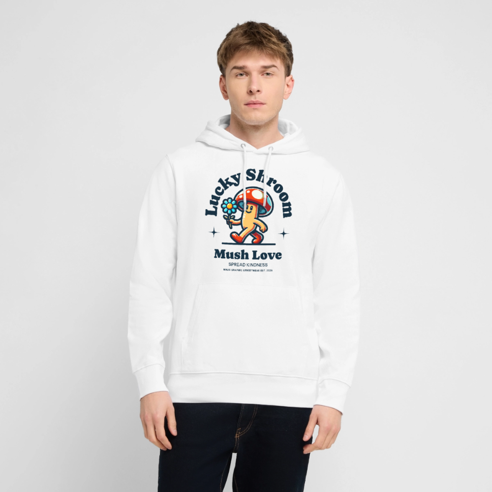 Lucky Shroom Design – Unisex Bio-Hoodie - Weiß