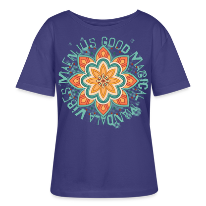Mandala Türkis Design – Rundhals Frauen Bio-T-Shirt - Dämmerung