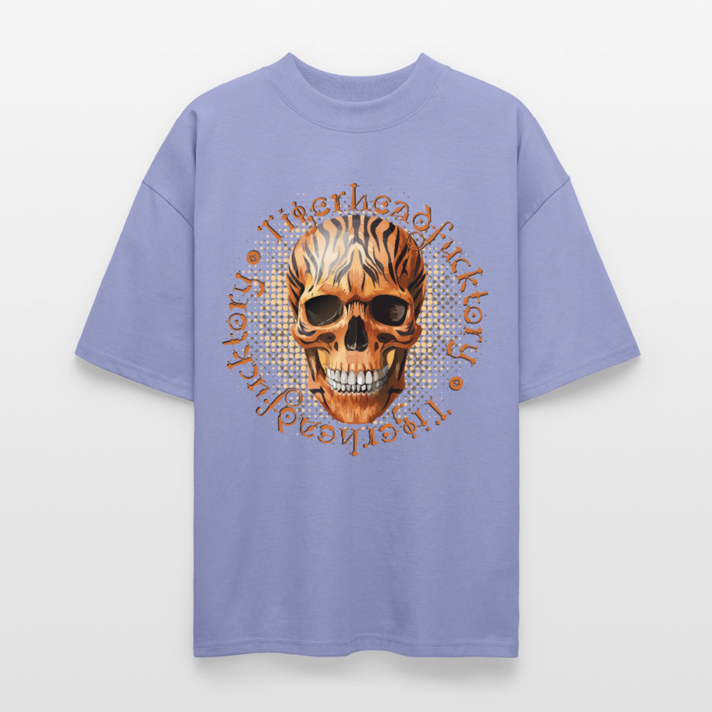 Tiger Skull Design – Oversized Unisex Bio T-Shirt - Violett