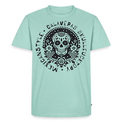 Sugar Skull Black Design - Männer Premium T-Shirt - Mint 