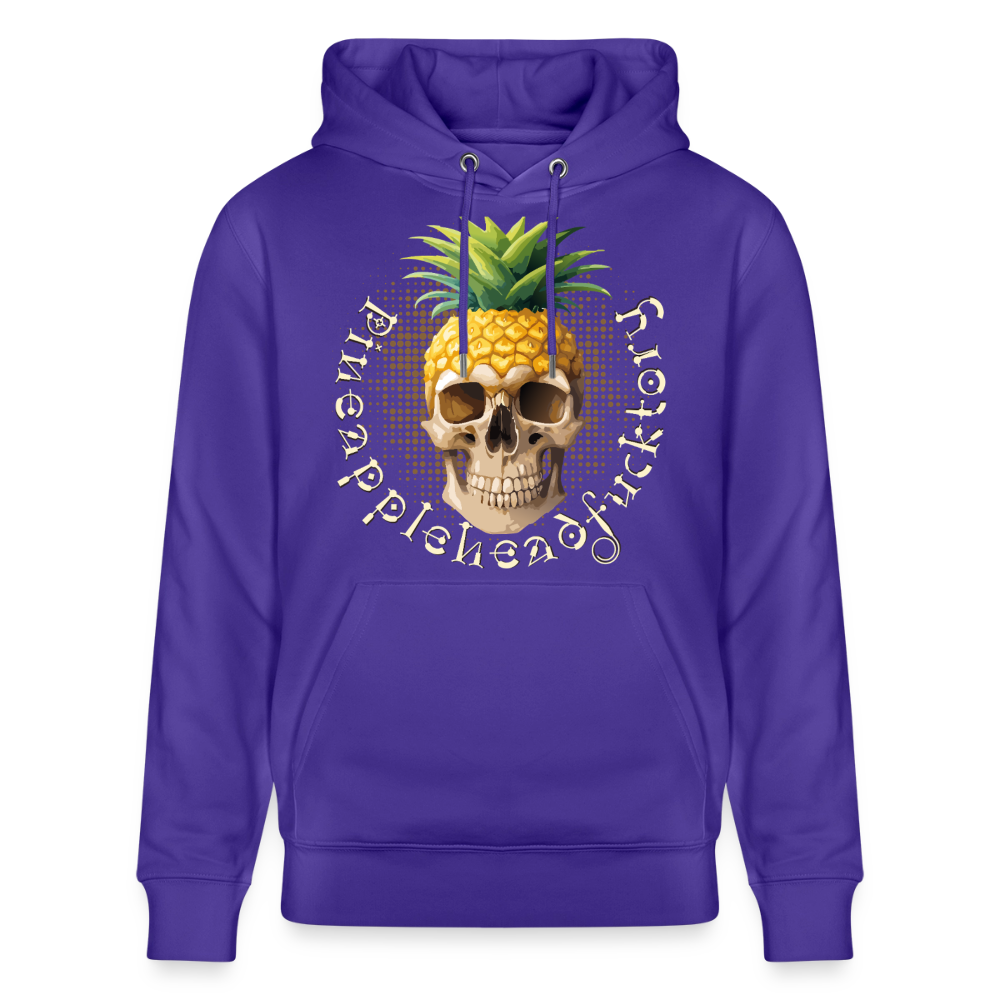 Pineapple Skull Design - Unisex Bio-Hoodie - Purple Love 