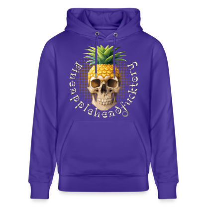 Pineapple Skull Design - Unisex Bio-Hoodie - Purple Love 