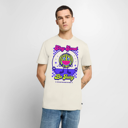 Stay Sweet Design – Männer Premium T-Shirt - Naturweiß