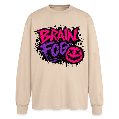 Brain Fog Design – Oversized Langarmshirt - Sand