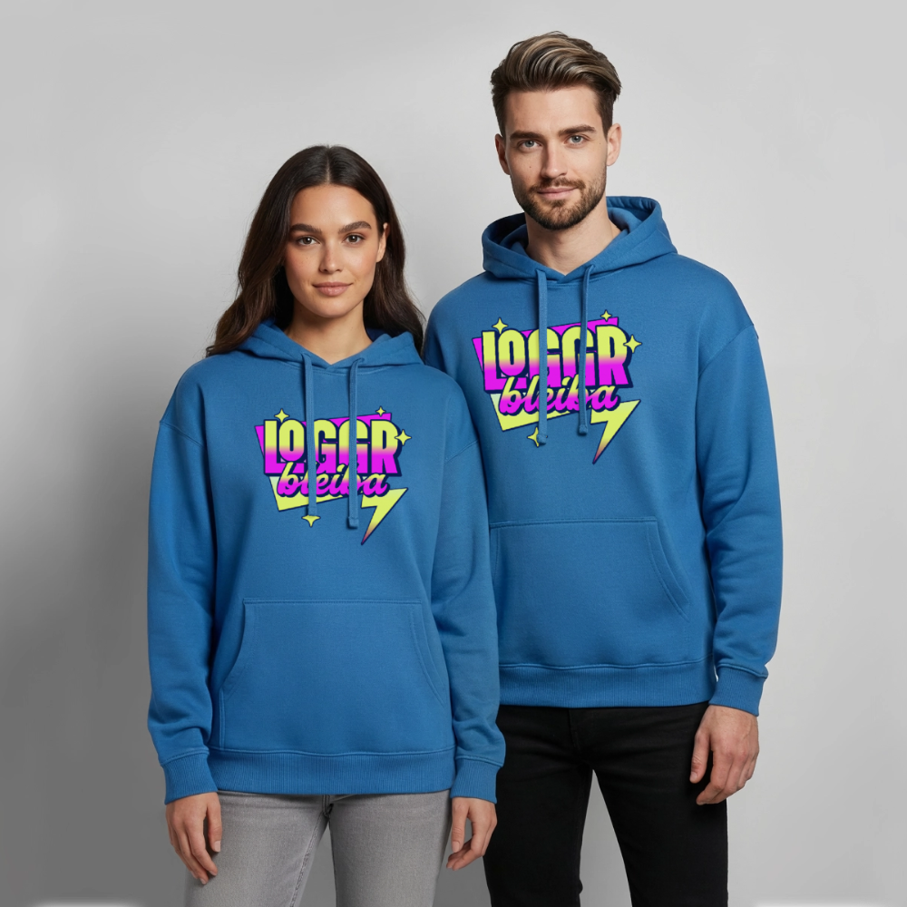 Logger bleb Design – Oversized Unisex Hoodie - Achtsames Blau