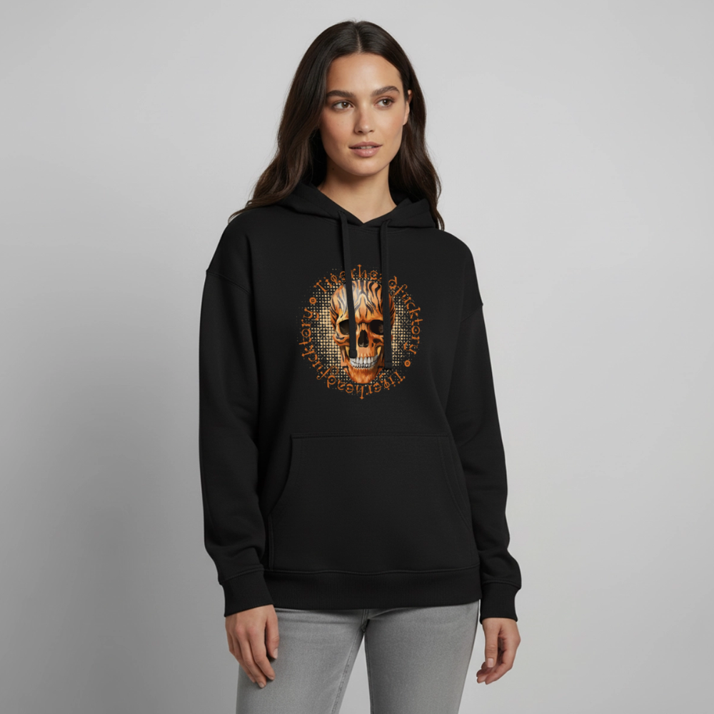 Tiger Skull Design – Oversized Unisex Hoodie - Schwarz