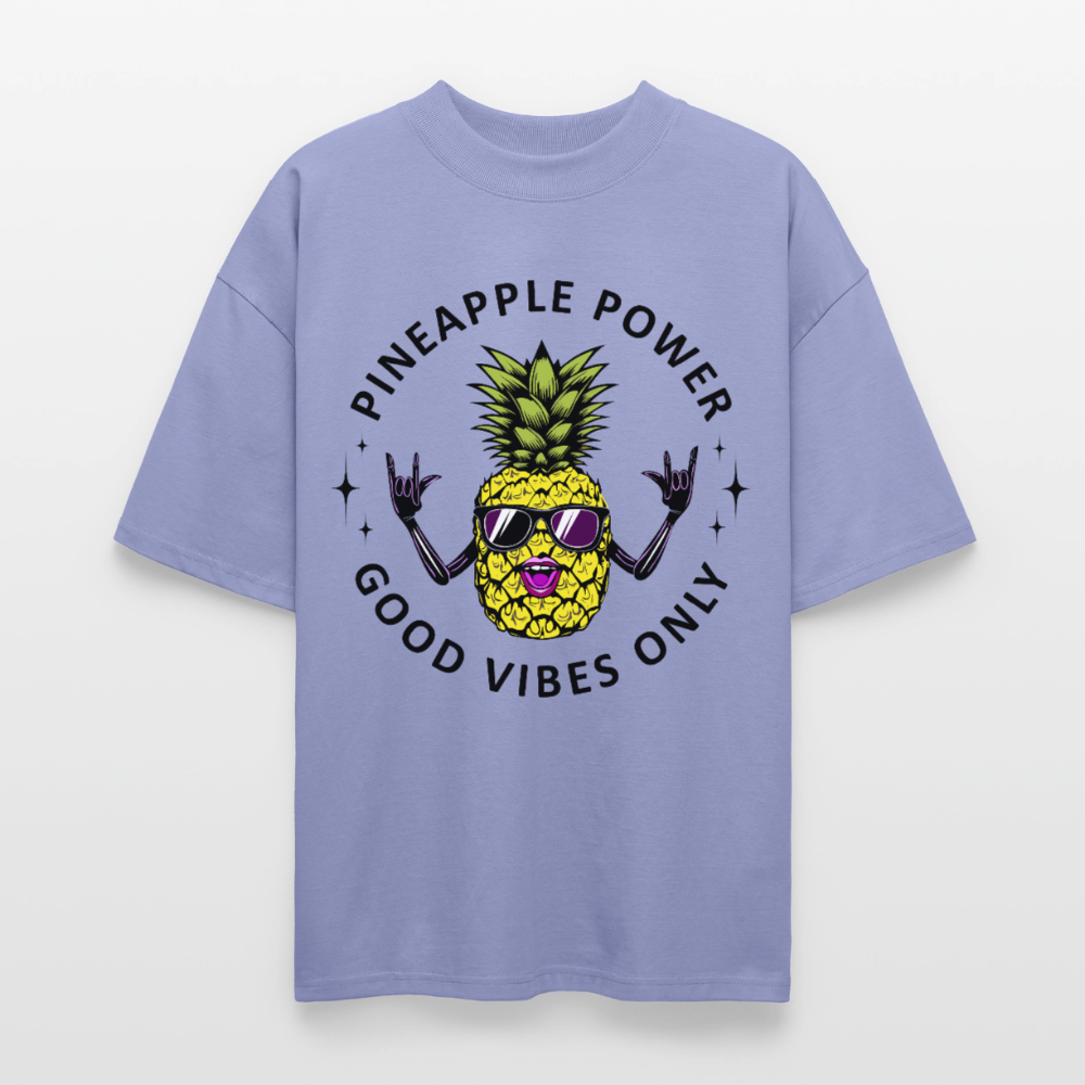 Pineapple Power Design – Oversized Unisex Bio T-Shirt - Violett