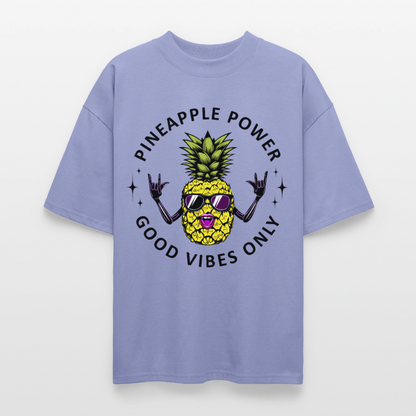 Pineapple Power Design – Oversized Unisex Bio T-Shirt - Violett