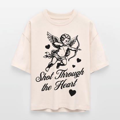 Amor Design – Frauen Boxy Bio-T-Shirt - Natur