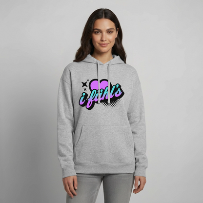 i fühl‘s Design – Oversized Unisex Hoodie - Grau meliert