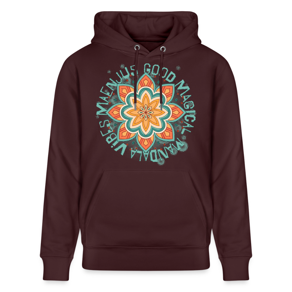 Mandala türkis Design – Unisex Bio-Hoodie - Maroon