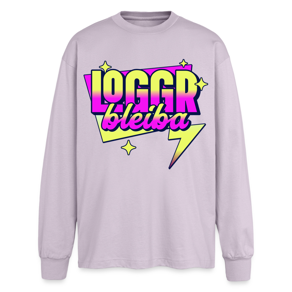 Logger bleibt Design – Oversized Langarmshirt - verblasstes Lila