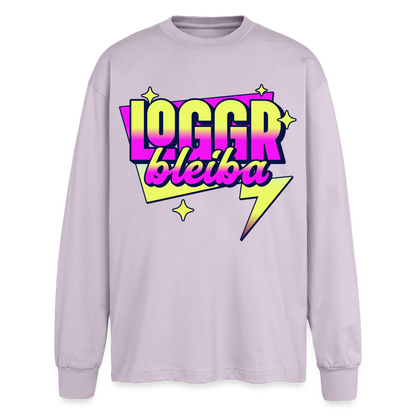 Logger bleibt Design – Oversized Langarmshirt - verblasstes Lila