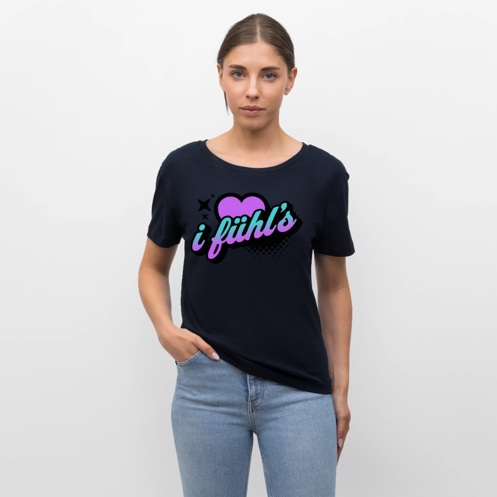 i fühl‘s Design – Rundhals Frauen Bio-T-Shirt - Navy