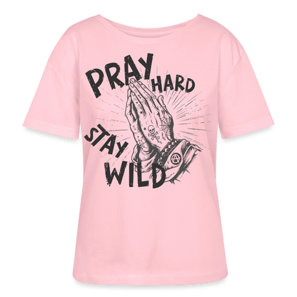 Play Hard Design –  Rundhals Frauen Bio-T-Shirt - Hellrosa